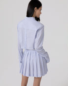 CAMICIA CORTA RIGATA IN COTONE