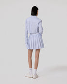 CAMICIA CORTA RIGATA IN COTONE
