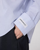 CAMICIA BASICA RIGATA IN COTONE