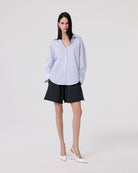 CAMICIA BASICA RIGATA IN COTONE