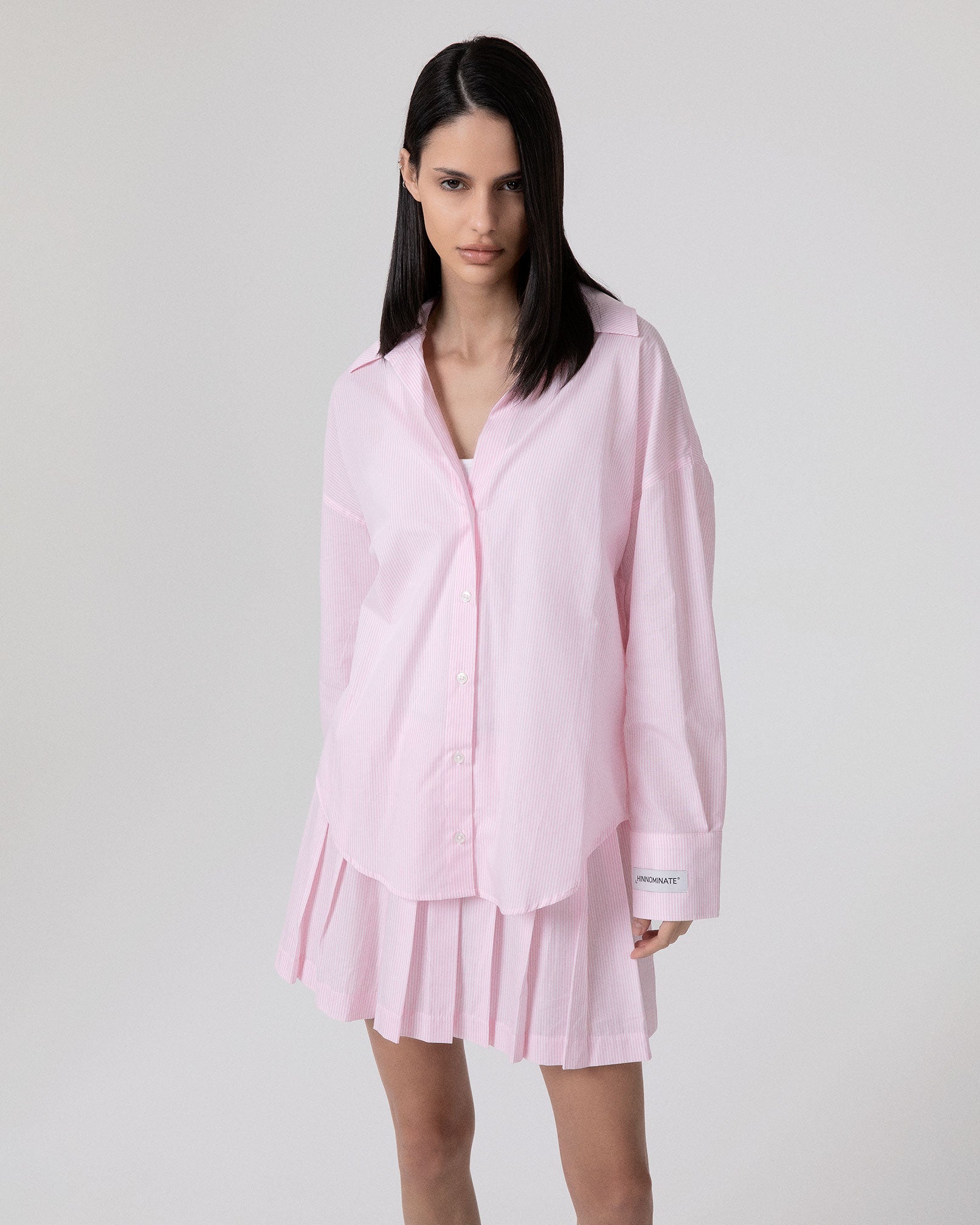 CAMICIA BASICA RIGATA IN COTONE