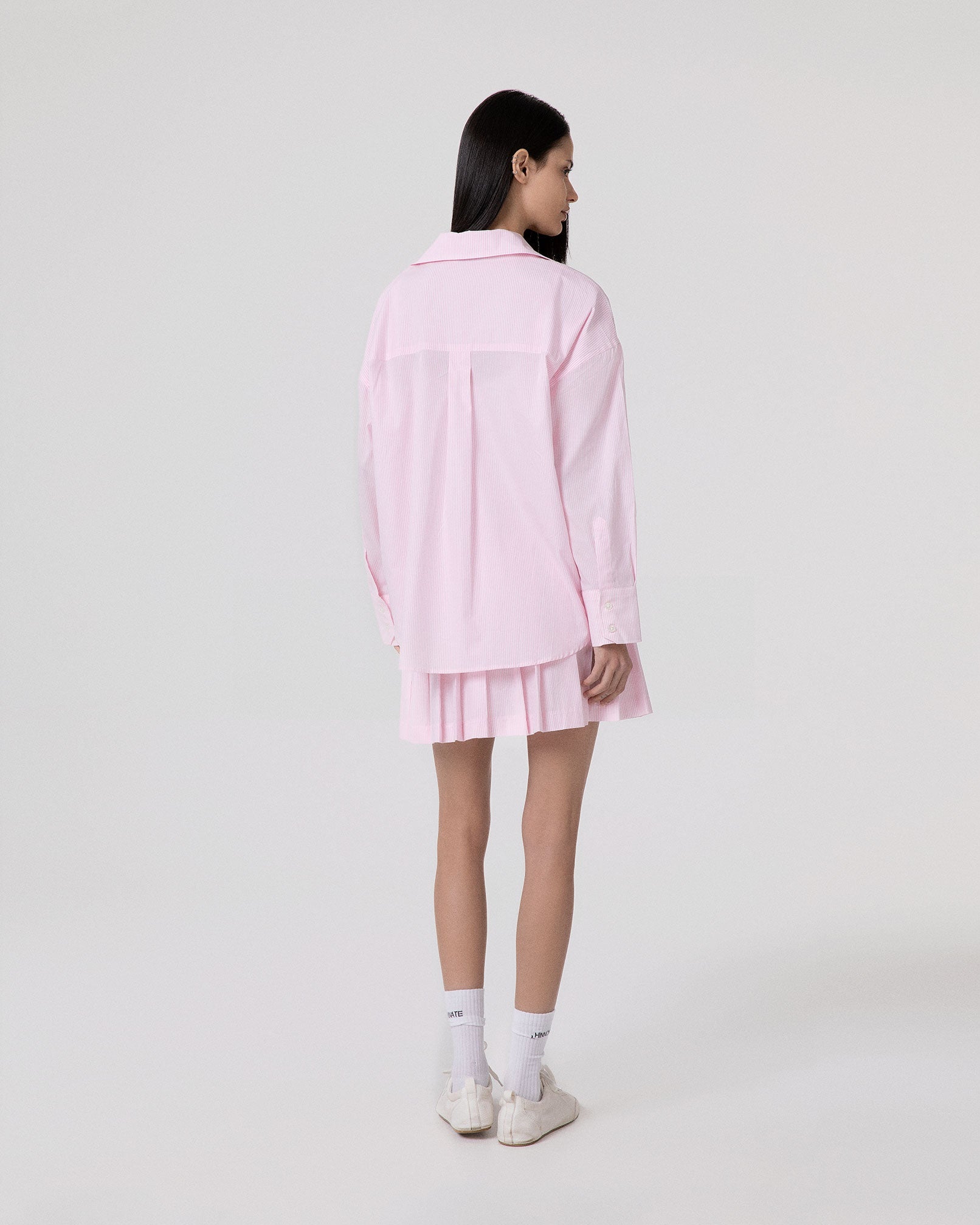 CAMICIA BASICA RIGATA IN COTONE