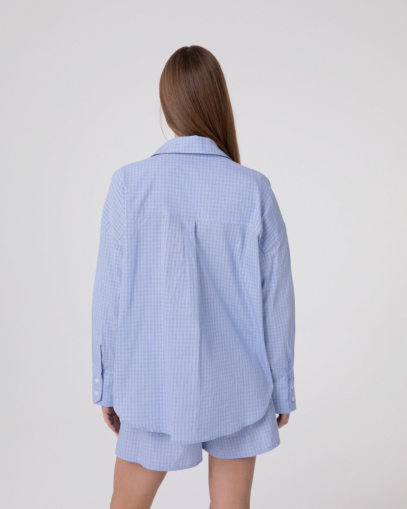 CAMICIA BASICA A QUADRI IN COTONE
