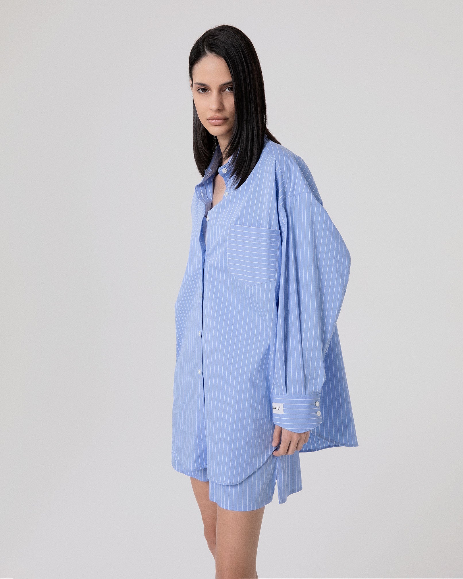 CAMICIA IN COTONE RIGATA OVER