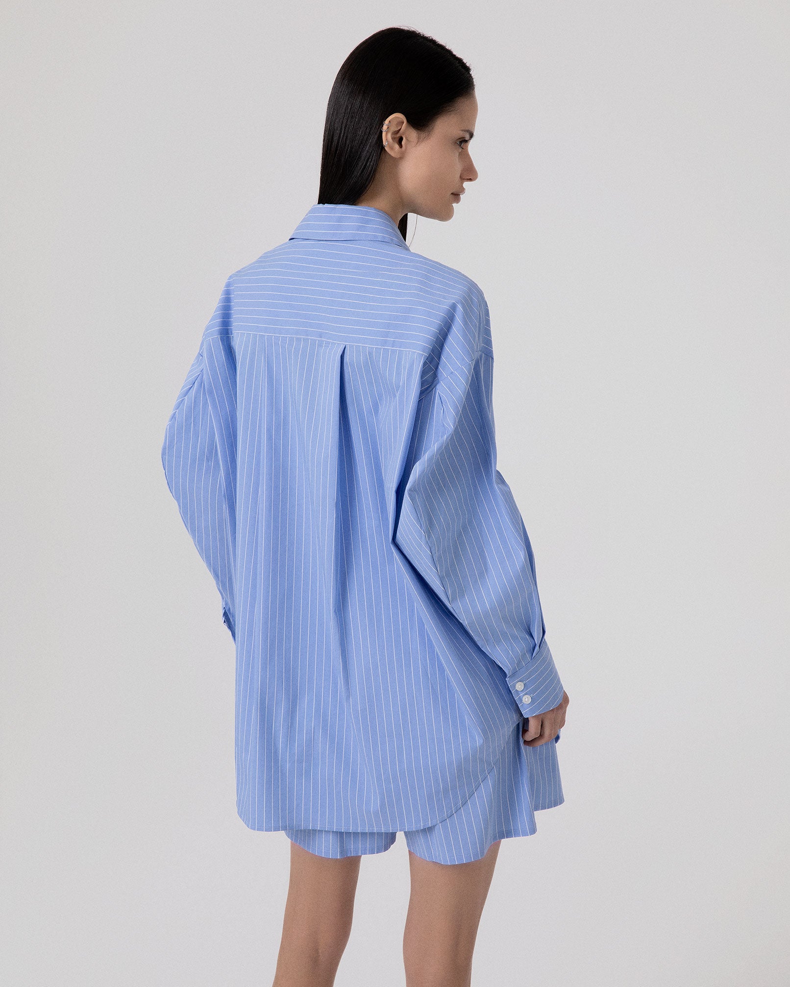 CAMICIA IN COTONE RIGATA OVER