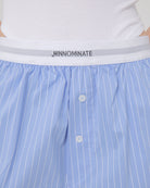 BERMUDA IN COTONE RIGATO CONE LASTICO IN VITA LOGATO