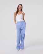 PANTALONE DRITTO RIGATO IN COTONE