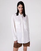 CAMICIA IN LINO CON TASCHE FRONTALI