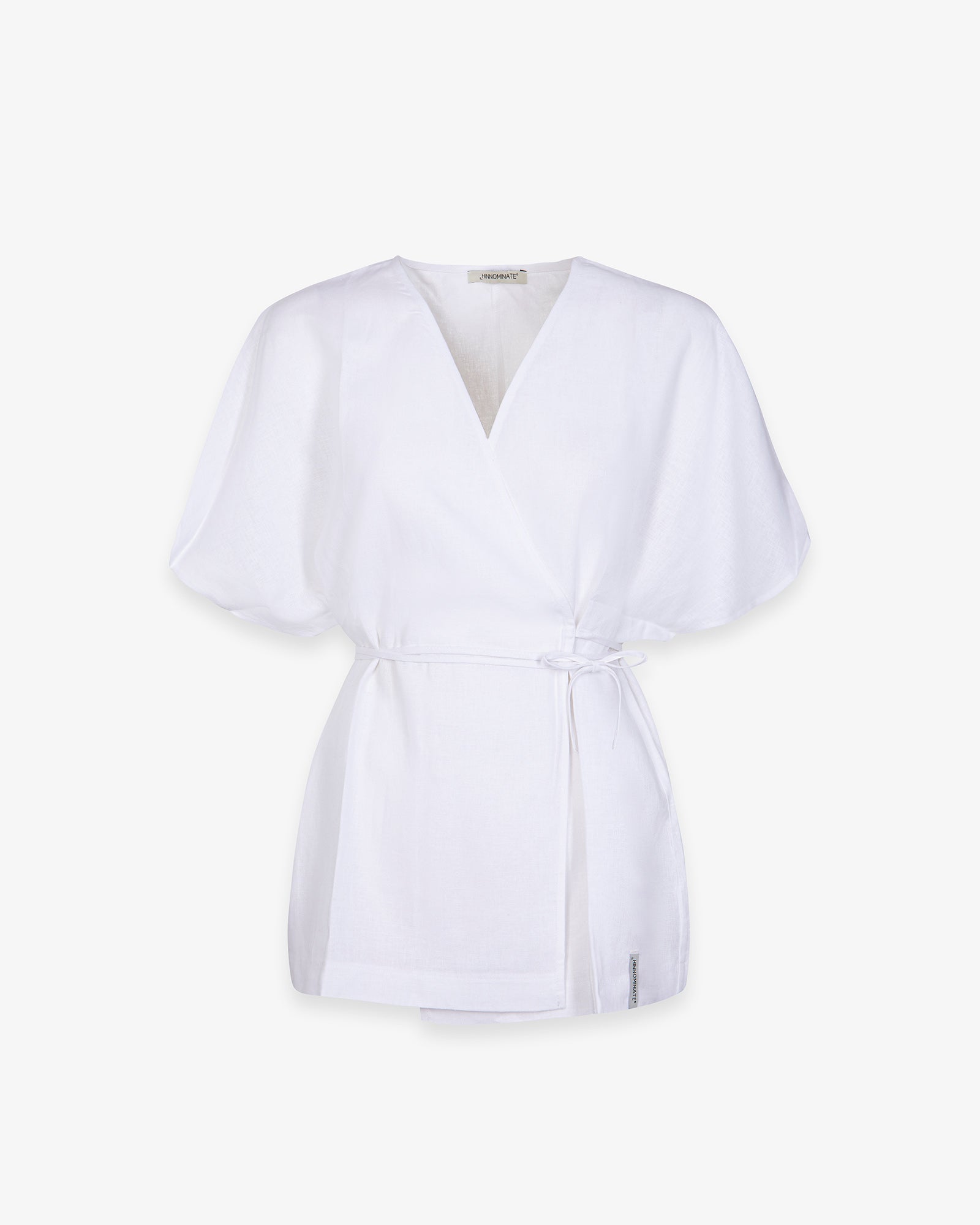 CAMICIA IN LINO SMANICATA CON CINTURA IN VITA
