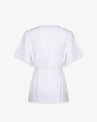 CAMICIA IN LINO SMANICATA CON CINTURA IN VITA
