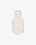 TOP IN LINO CON INCROCIO AL COLLO
