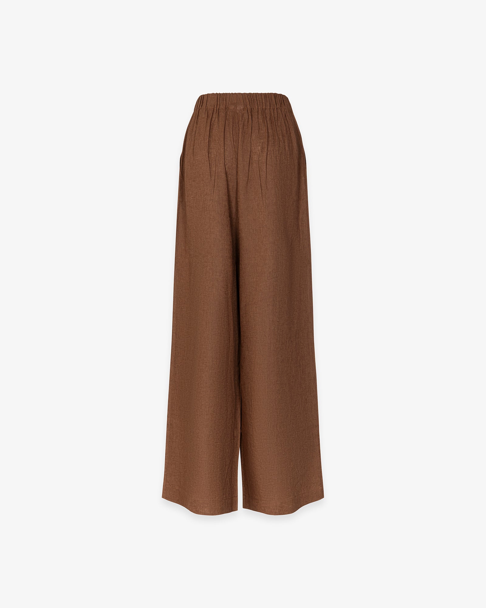 PANTALONE LARGO DRITTO IN LINO