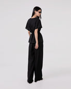 PANTALONE LARGO DRITTO IN LINO