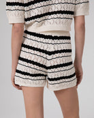 SHORTS IN MAGLIA TRAFORATA RIGATA