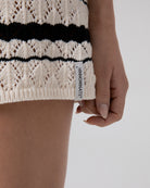 SHORTS IN MAGLIA TRAFORATA RIGATA