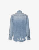 CAMICIA IN DENIM CON ROTTURE