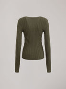 CARDIGAN IN MAGLIA CON SCOLLO A "V"