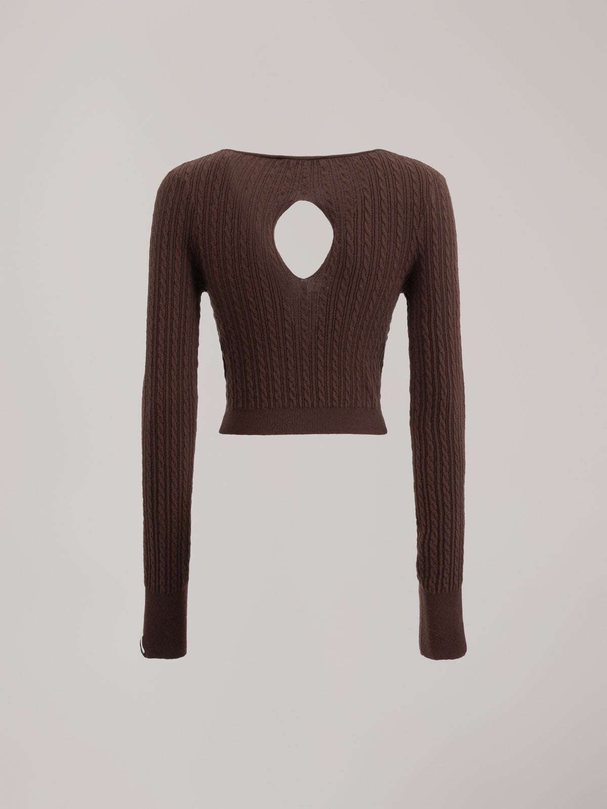 CARDIGAN CORTO IN MAGLIA CON DETAGLIO SUL RETRO