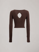 CARDIGAN CORTO IN MAGLIA CON DETAGLIO SUL RETRO