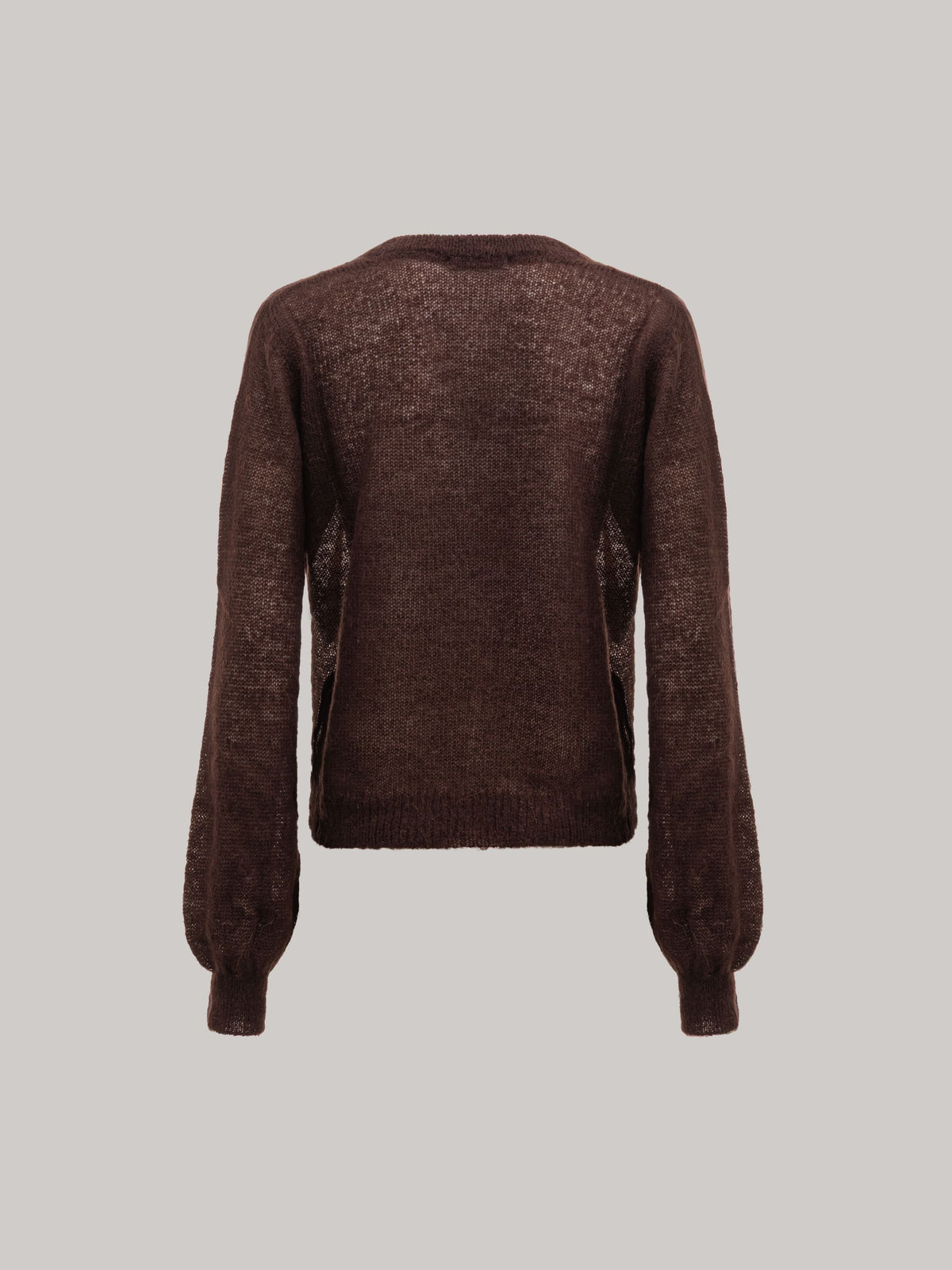 MAGLIA CON SCOLLLO A "V" IN MOHAIR