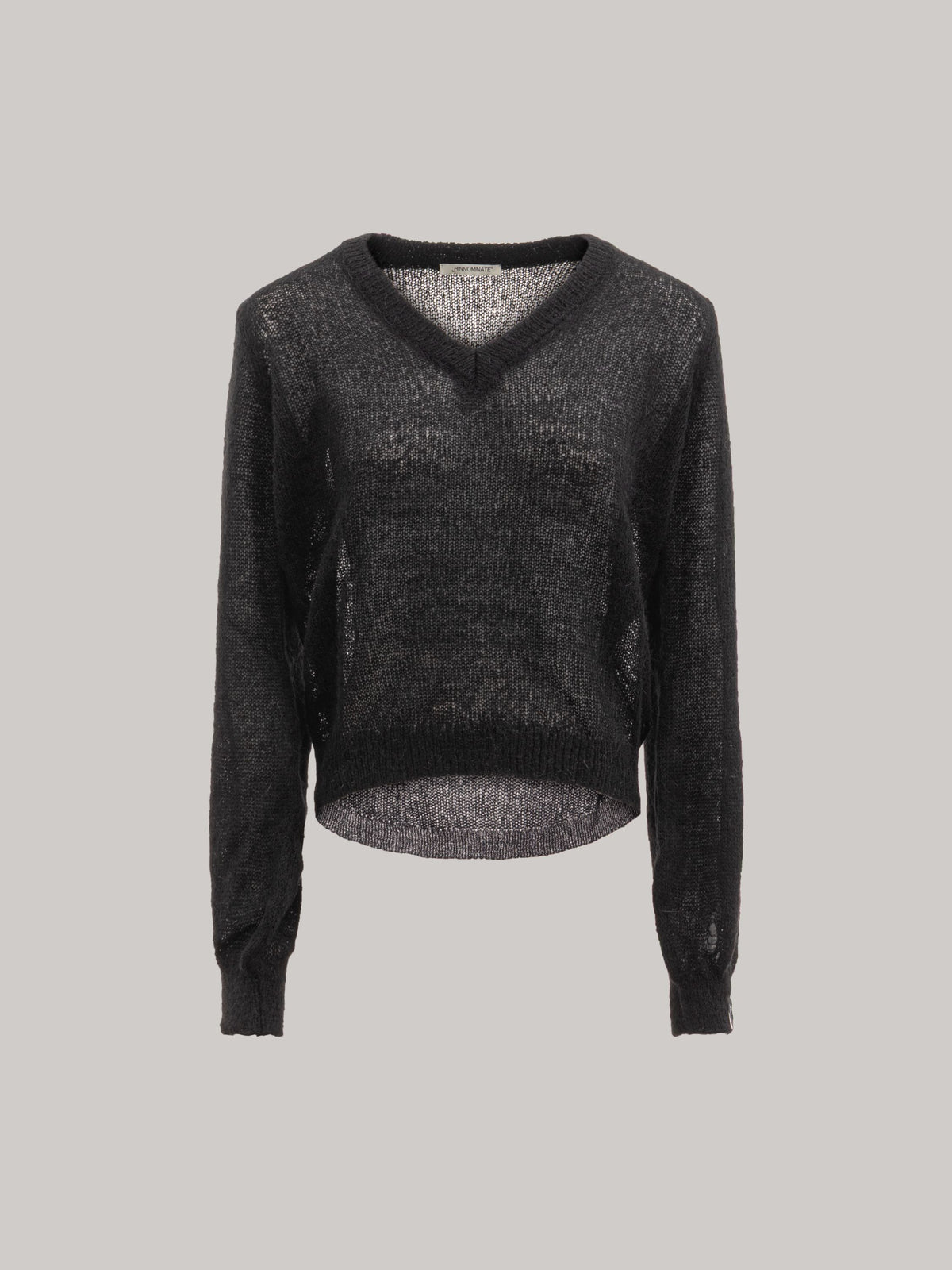 MAGLIA CON SCOLLLO A "V" IN MOHAIR