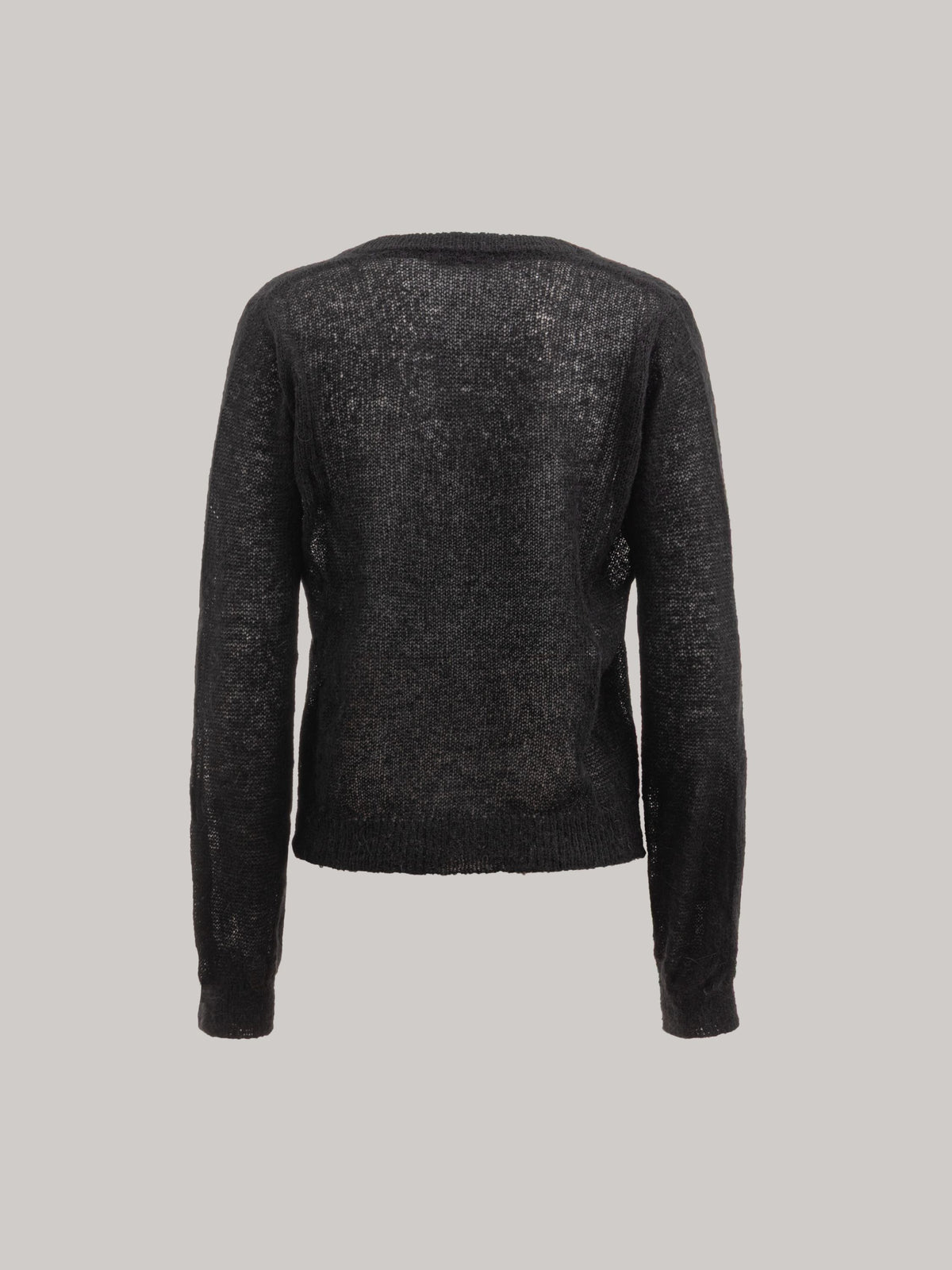 MAGLIA CON SCOLLLO A "V" IN MOHAIR
