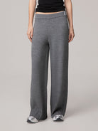 PANTALONE A PALAZZO IN MAGLIA RASATO