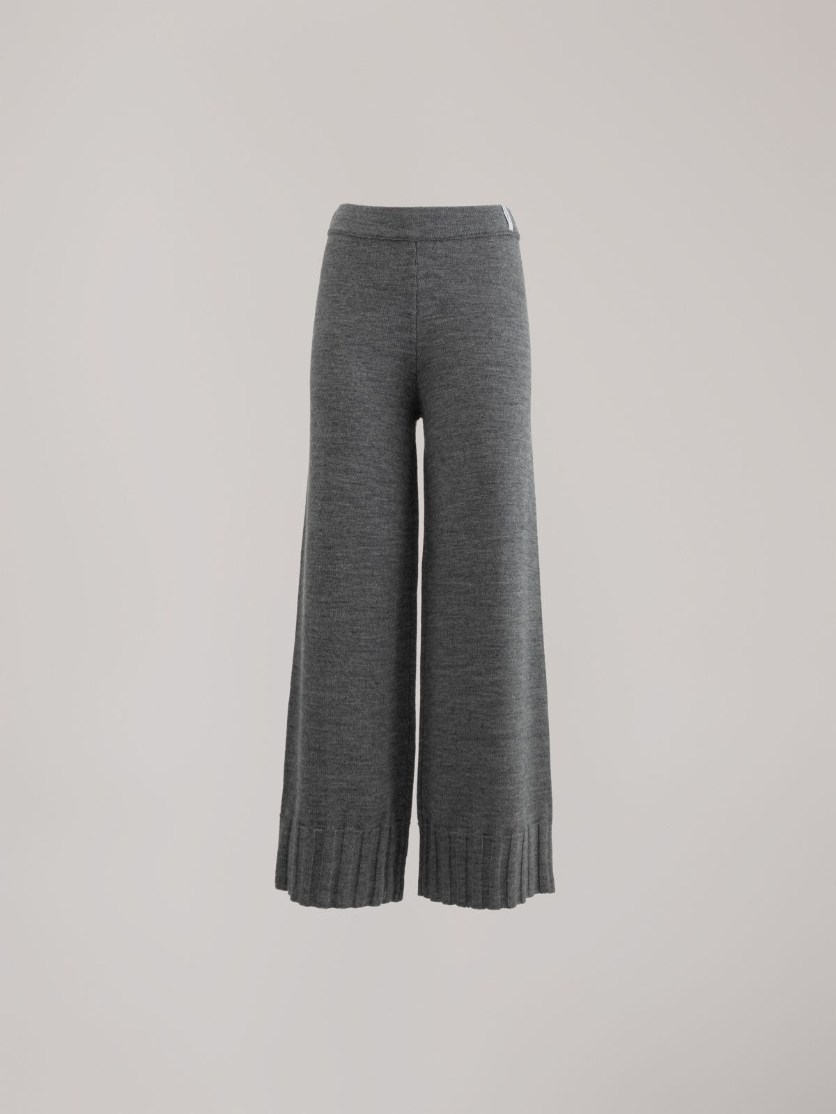 PANTALONE A PALAZZO IN MAGLIA RASATO