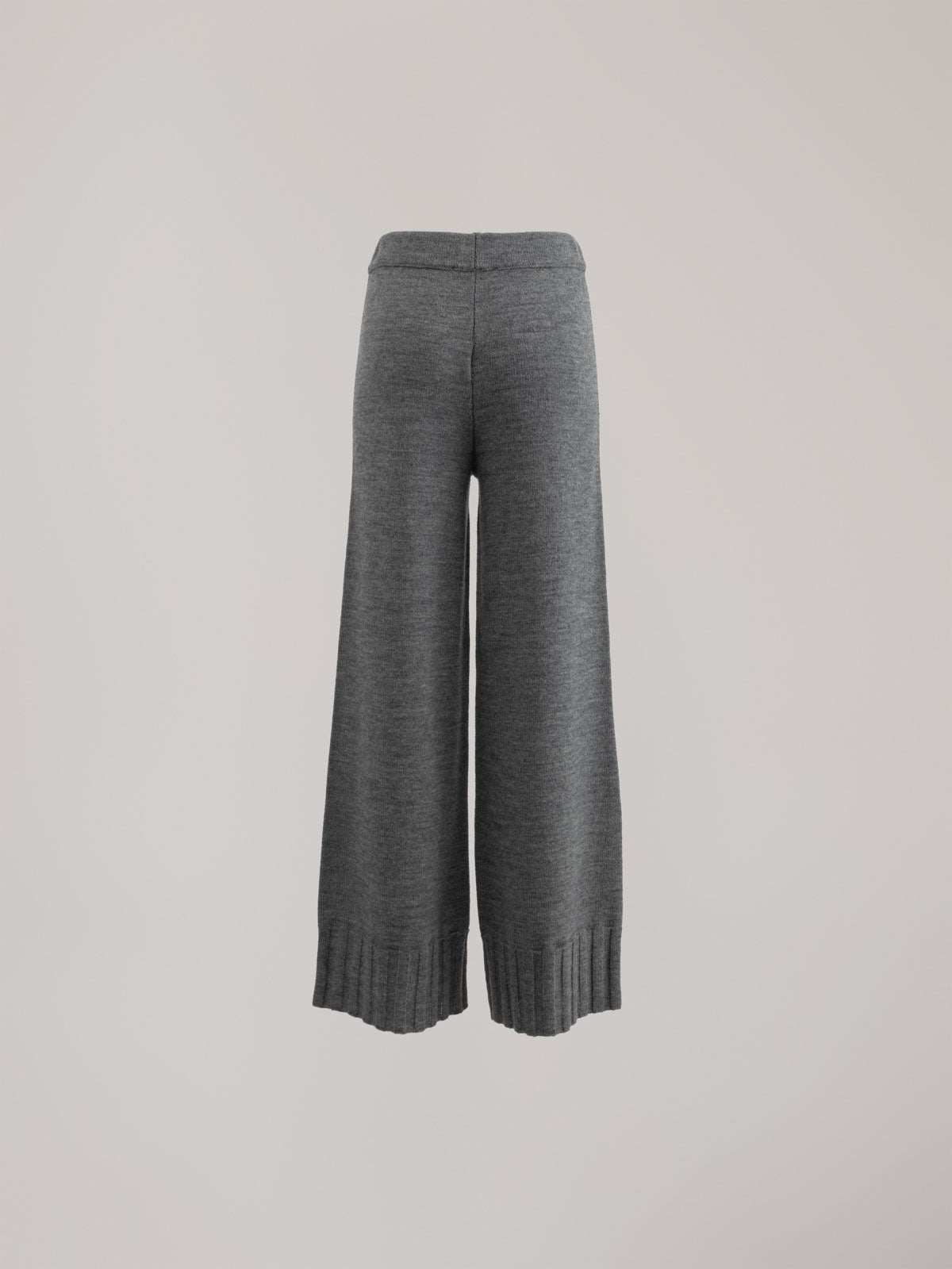 PANTALONE A PALAZZO IN MAGLIA RASATO