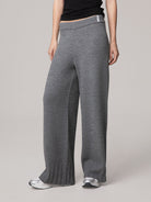 PANTALONE A PALAZZO IN MAGLIA RASATO