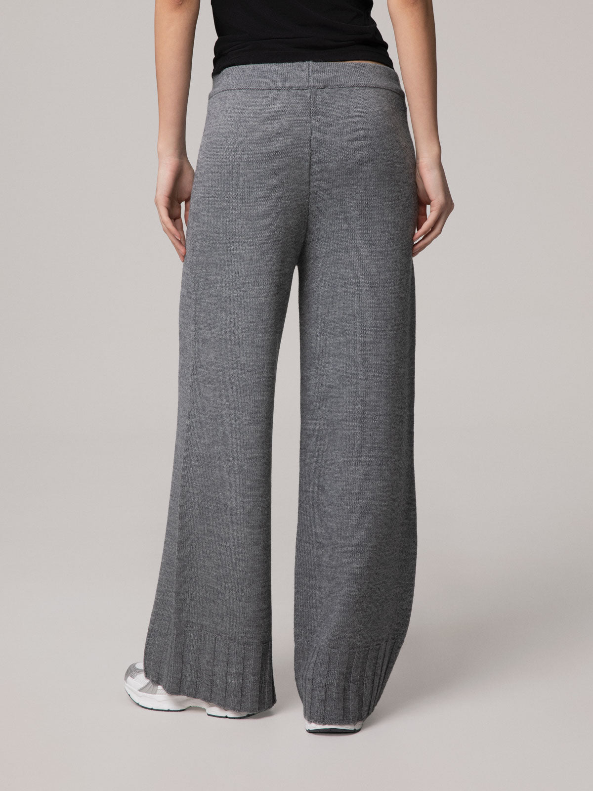 PANTALONE A PALAZZO IN MAGLIA RASATO