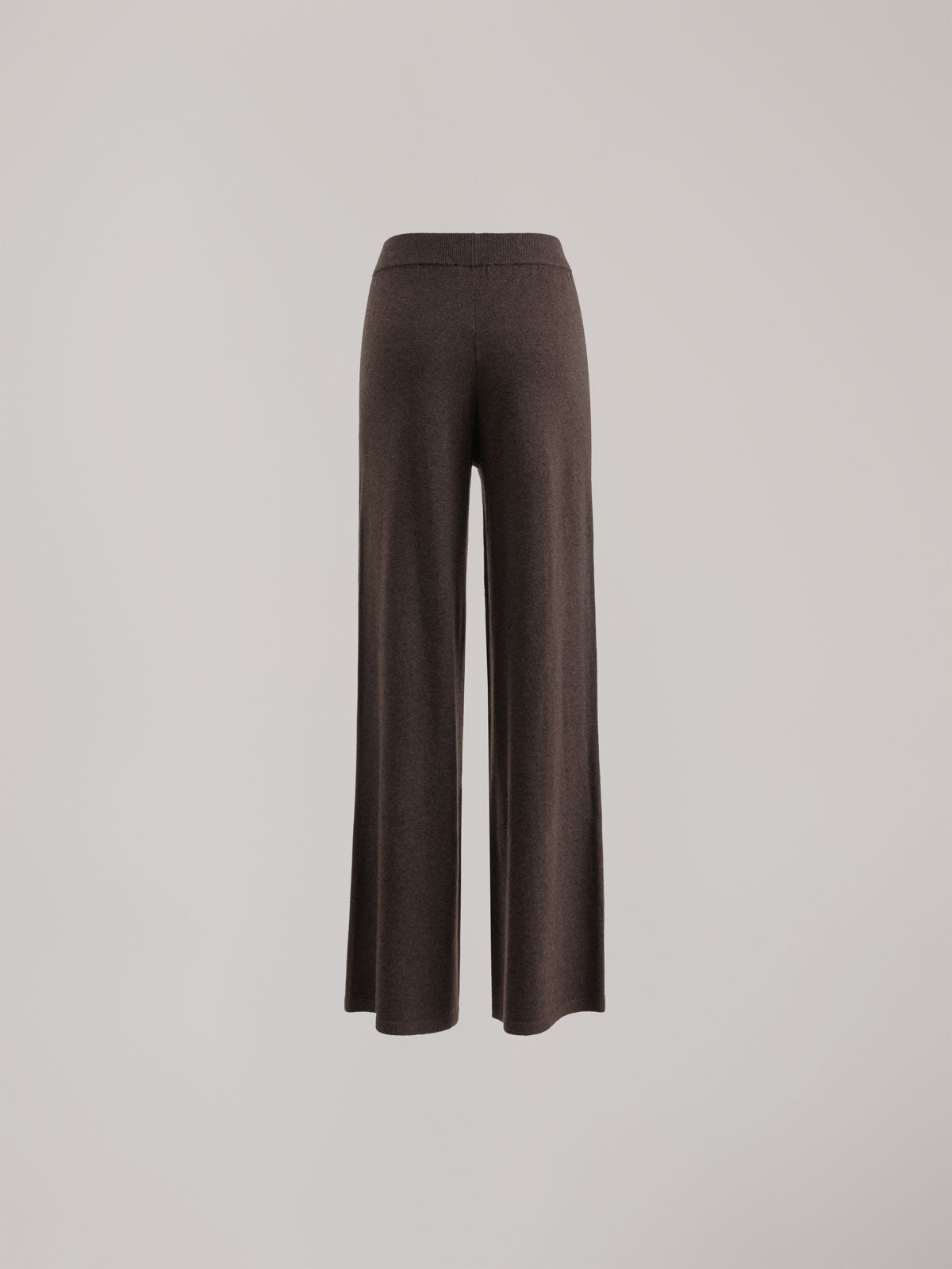 PANTALONE PALAZZO CON NERVATURE IN MAGLIA