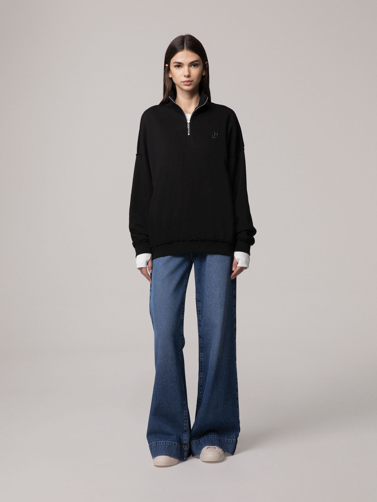 FELPA OVERSIZE CON CUCITURE A VISTA
