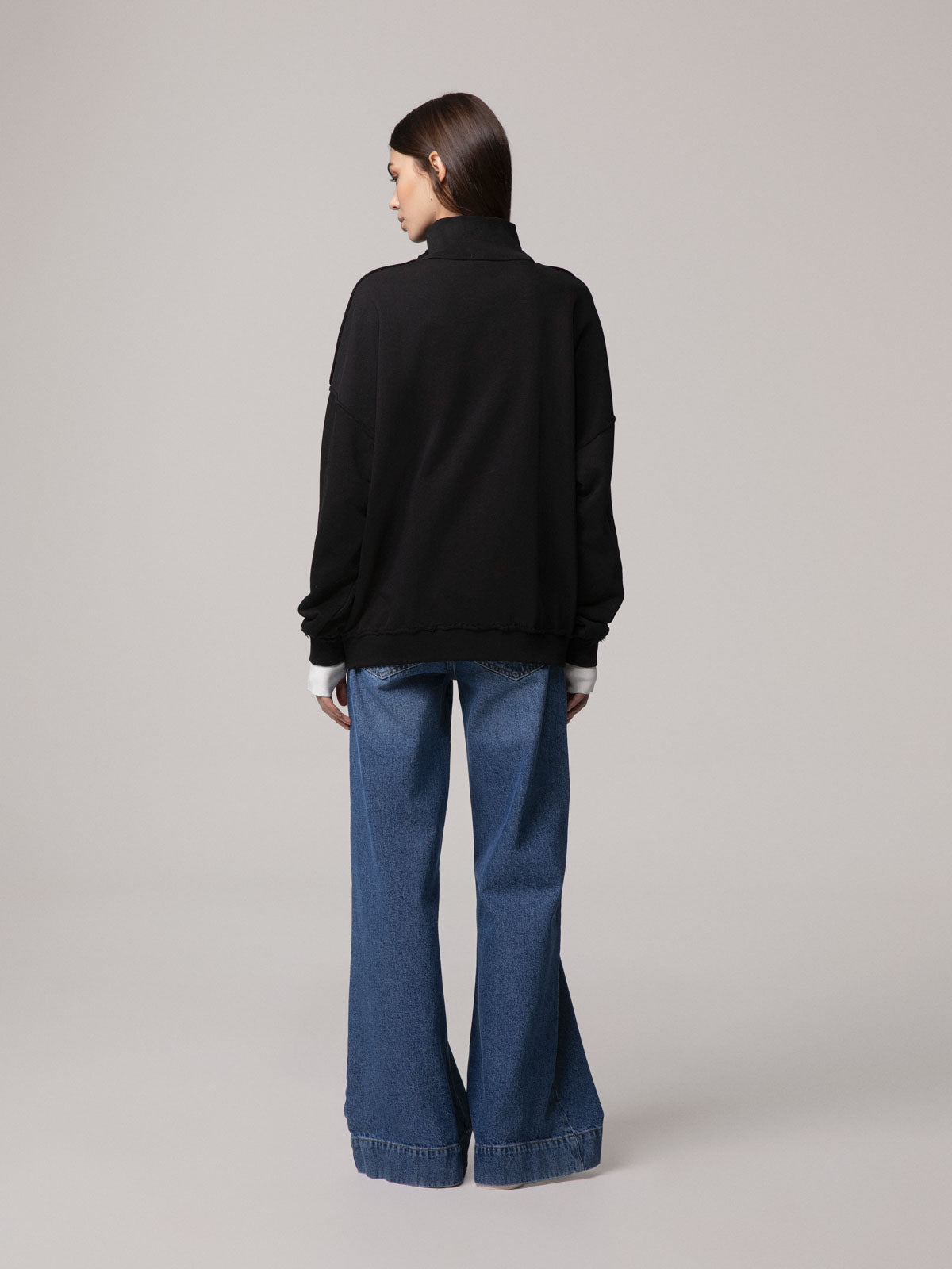 FELPA OVERSIZE CON CUCITURE A VISTA