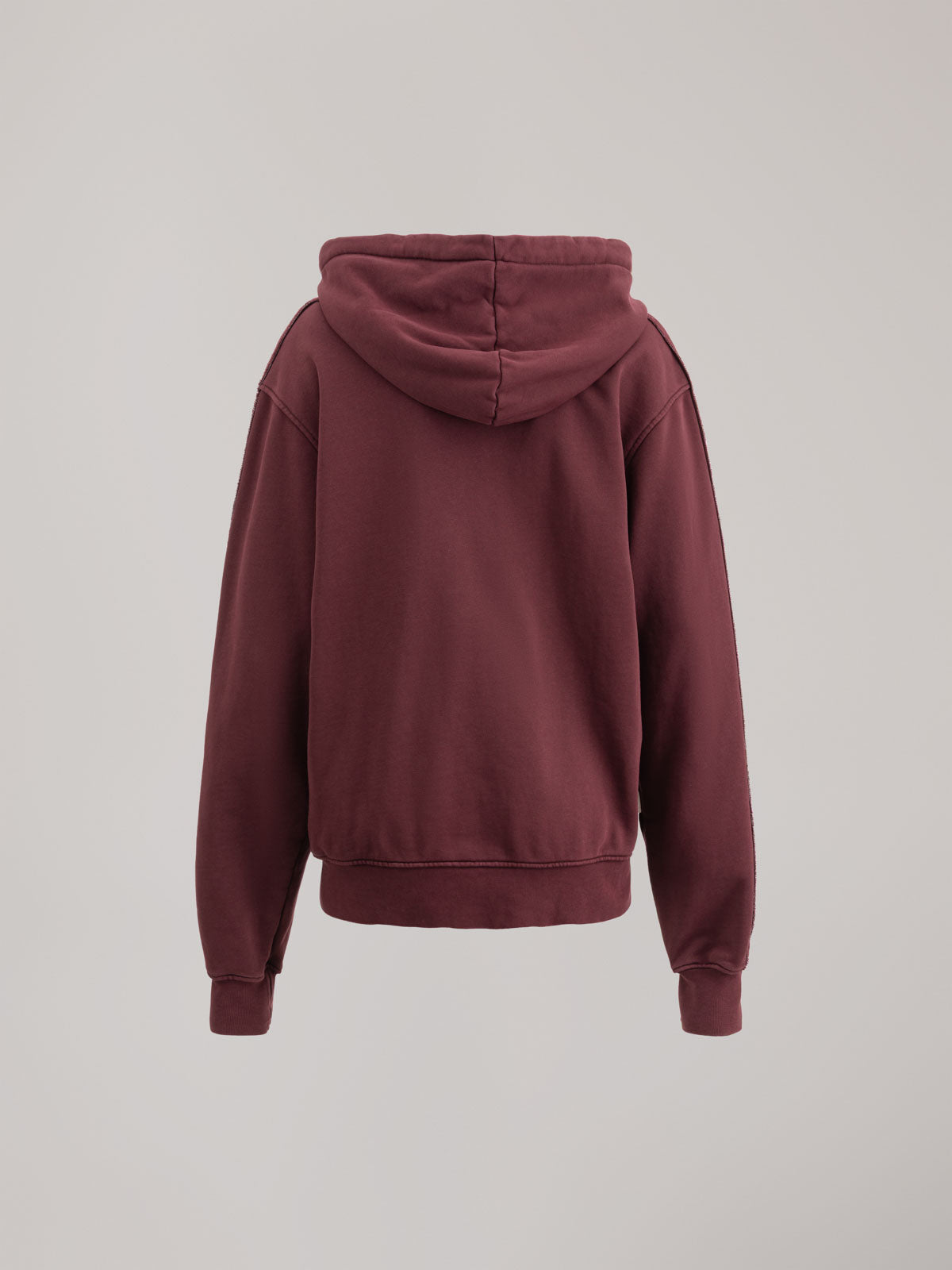 FELPA CAPPICCIO FULL ZIP CON PARTI A ROVESCIO