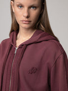 FELPA CAPPICCIO FULL ZIP CON PARTI A ROVESCIO