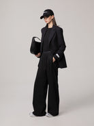 PANTALONE IN FRESCOLANA CON PENCES E COULISSE