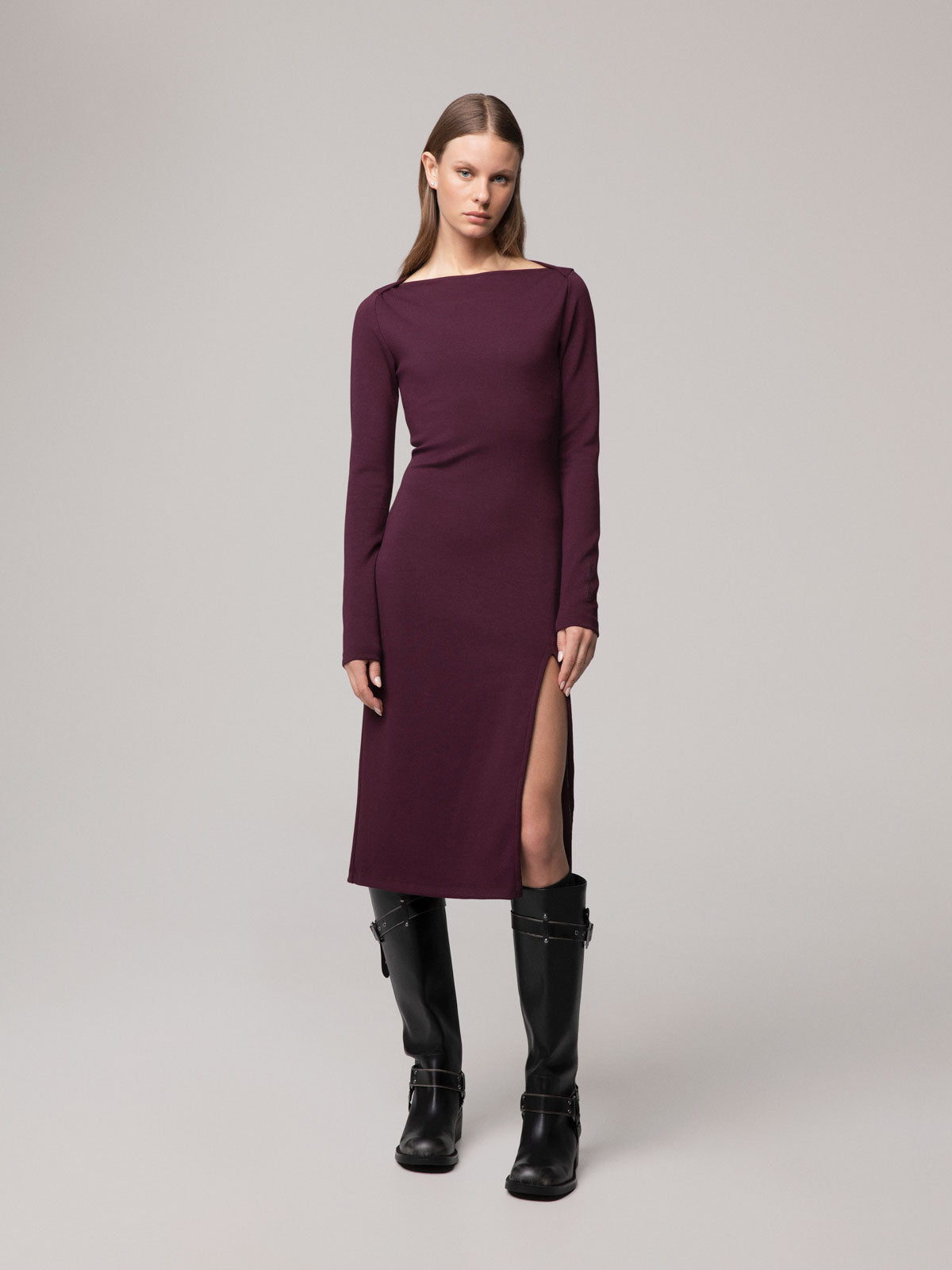 LONG DRESS MIDI IN VISCOSA