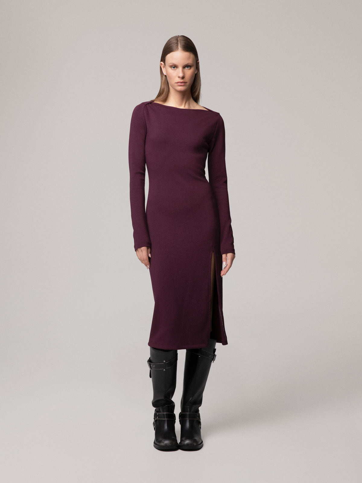 LONG DRESS MIDI IN VISCOSA