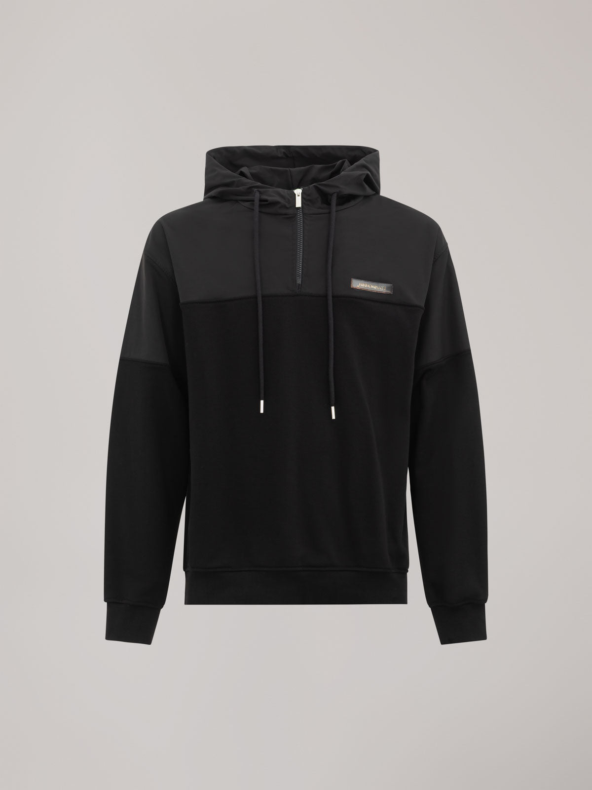 FELPA CAPPUCCIO CON INSERTI NYLON