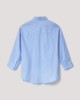 Camicia In Cotone Bastonetto Over Piu' Lunga Sul Retro Con Etichetta Sul Polso Azzurro
