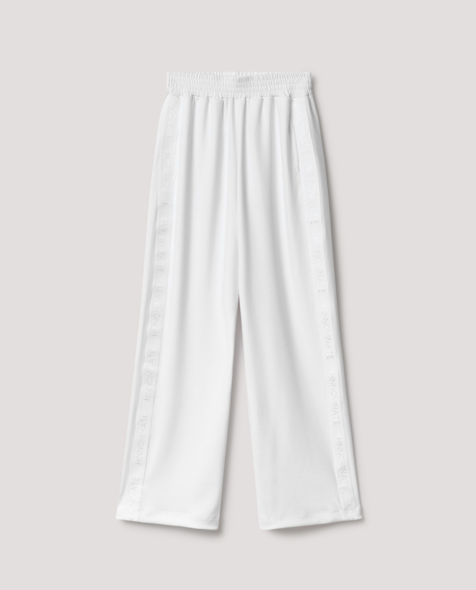 Modal Soft Touch Pantalone In Interlock Over Bianco