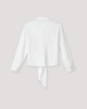 Camicia Corta Con Nodo Sul Davanti Bianco
