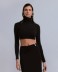 CROP TOP DOLCEVITA IN VISCOSA CON ETICHETTA