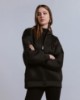 FELPA CAPPUCCIO ALL ZIP IN NEOPRENE CON STAMPA FLOCK SUL DAVANTI