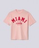 T-Shirt In Jersey Con Stampa Rosa Polvere