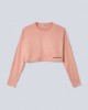 Crop Top In Jersey Manica Lunga Old Rose