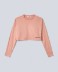 Crop Top In Jersey Manica Lunga Old Rose