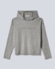 Maglia Cappuccio Con Logo Grigio Melange