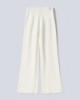 Pantalone Palazzo In Costina Mossa Con Fondo Off White